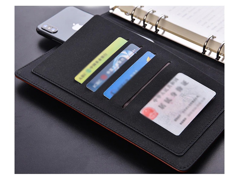 Sổ tay khổ A5 có khóa số, ghi chép da PU Business Password Lock Man Notebook