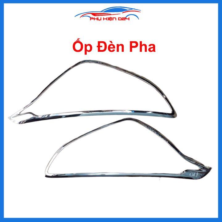 Ốp viền đèn pha hậu mạ crom Grand I10 Sedan/Hatchback 2014-2021 chống trầy trang trí bảo vệ xe