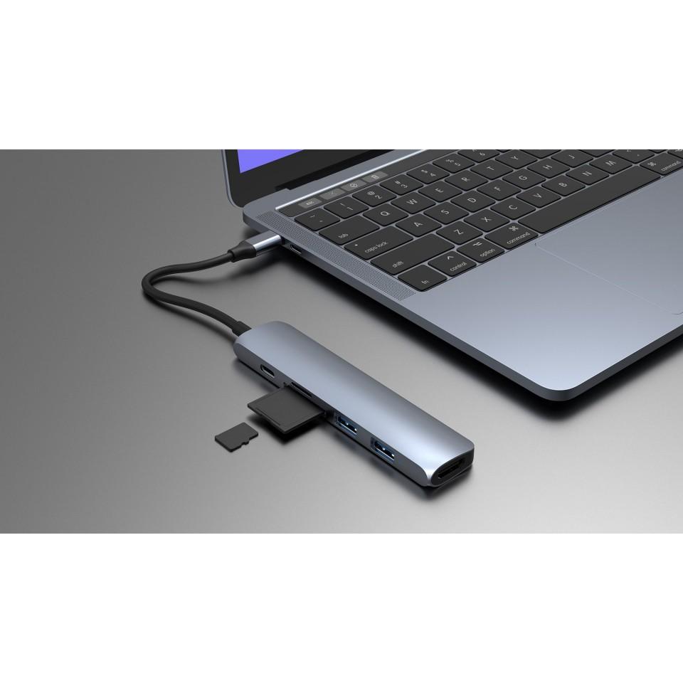 Cổng Chuyển HyperDrive BAR 6-in-1 USB-C Hub For Macbook, PC &amp; Devices - HD22E-HÀNG CHÍNH HÃNG