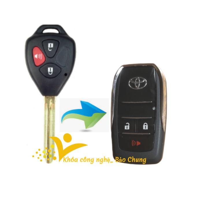 Vỏ độ gập chìa khóa dành cho Toyota vios,yaris,altis,fortuner,inova dùng để thay thế cho vỏ chìa thẳng  theo xe