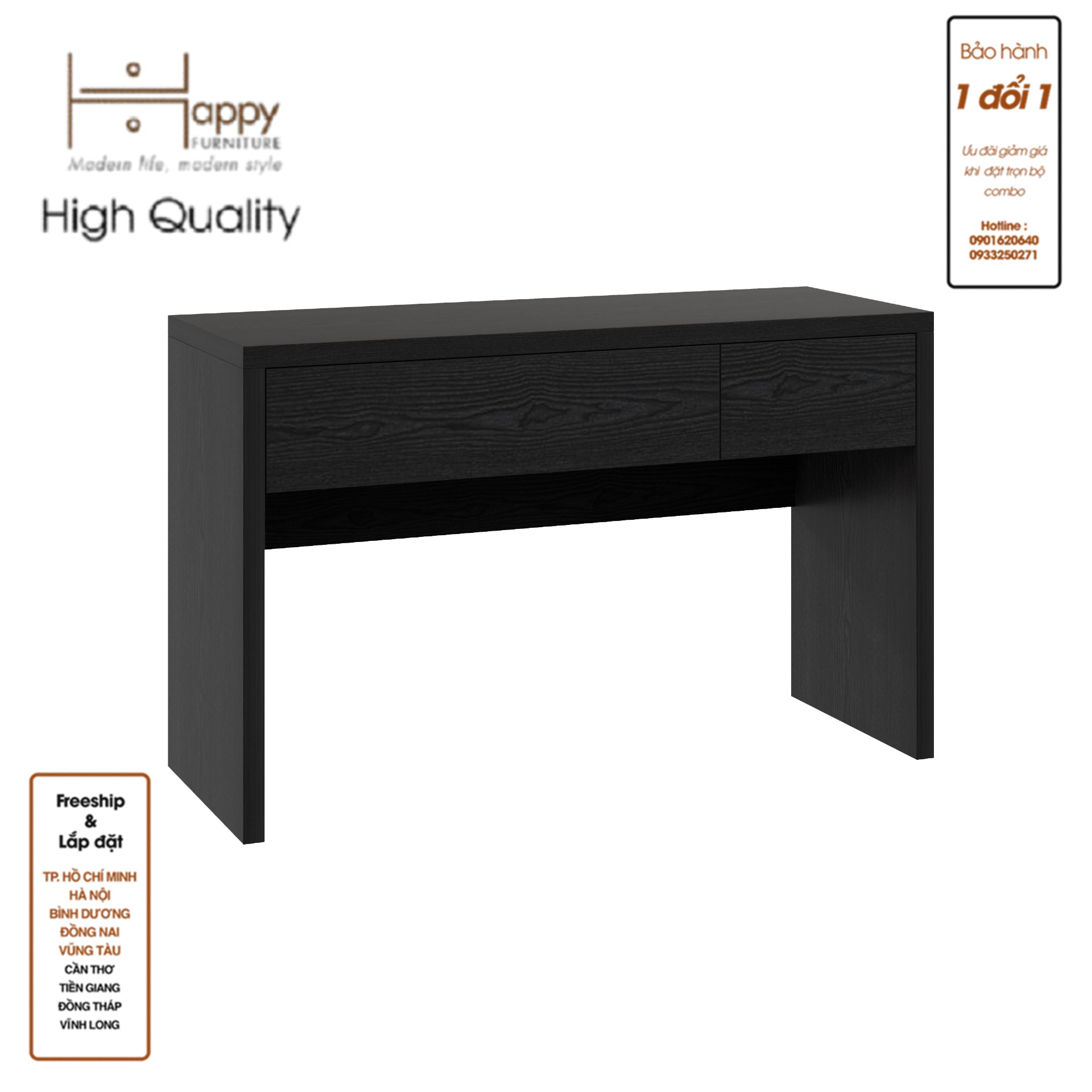 [Happy Home Furniture] OLA , Bàn trang điểm 2 ngăn kéo , BAN_053, BAN_054, BAN_055