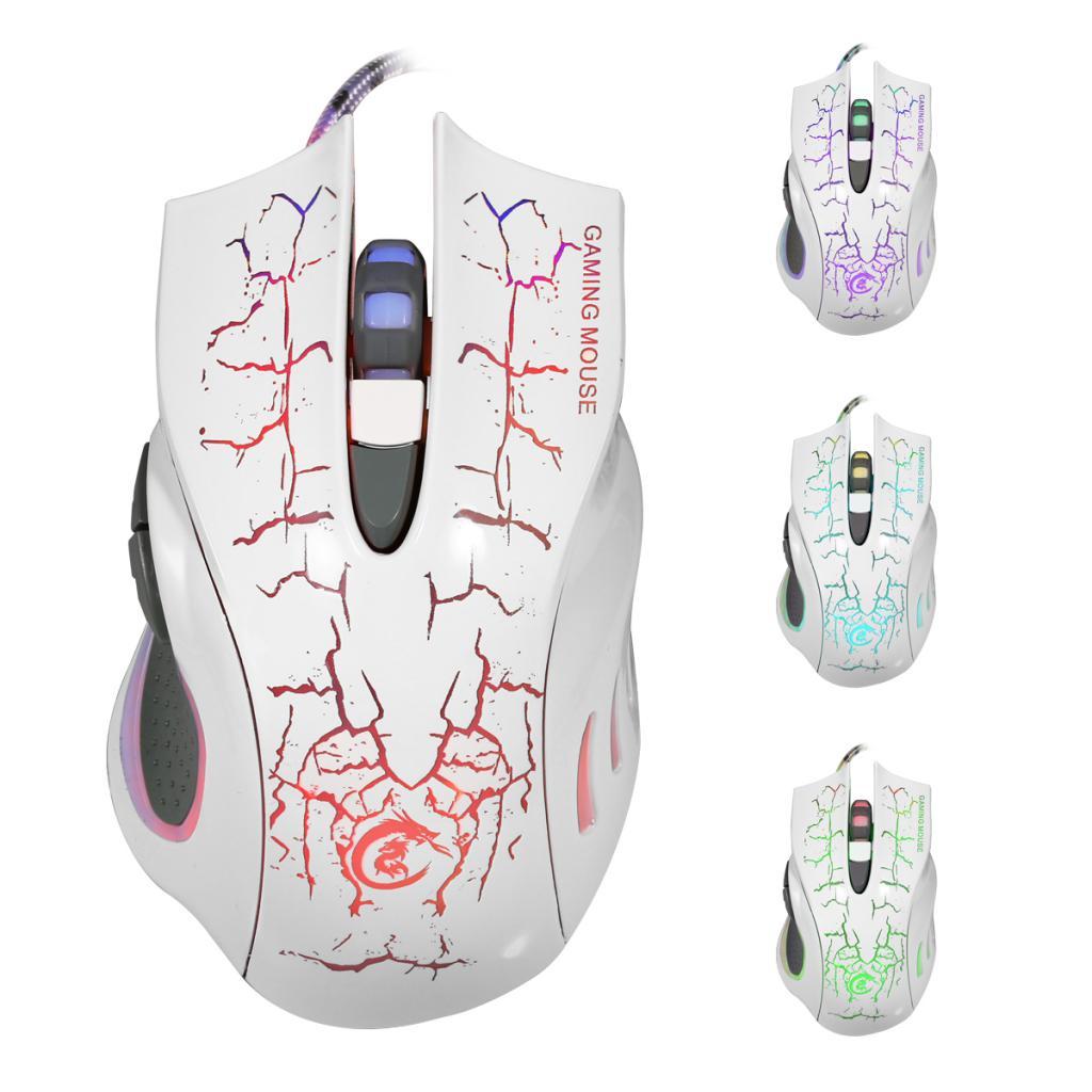 3200DPI LED Optical 6 Buttons USB Wired Gaming Game Mouse for Laptop