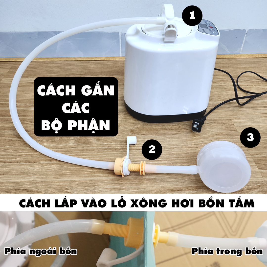 Nồi xông hơi điện tại nhà xông hơi khử trùng thư giãn Spa tại gia tích hợp remote điều khiển từ xa Legaxi