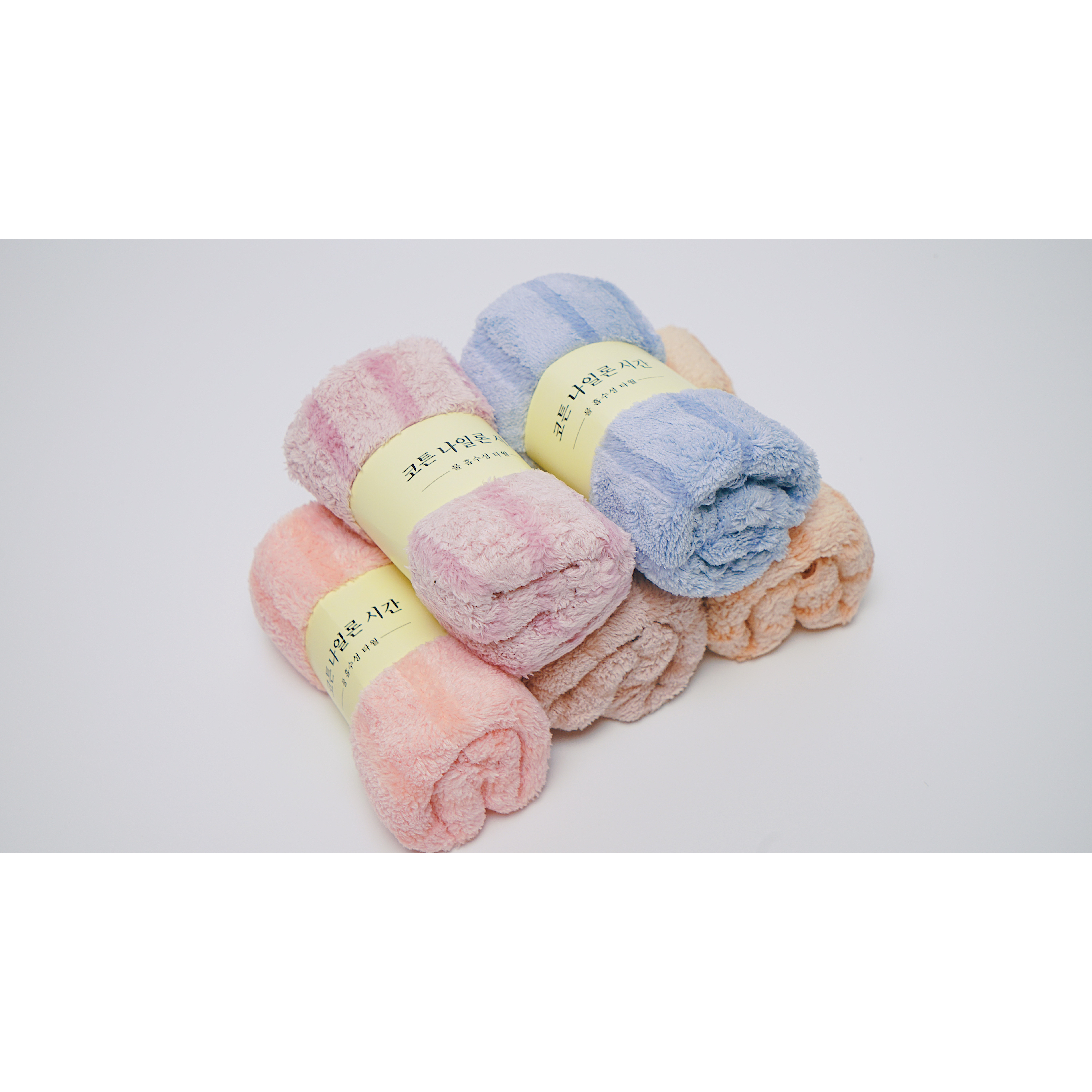 Combo 4 Khăn Mặt Lông Cừu Hàn Quốc Siêu Thấm Hút Cực Mịn - 30x50 cm - Sọc Nhỏ