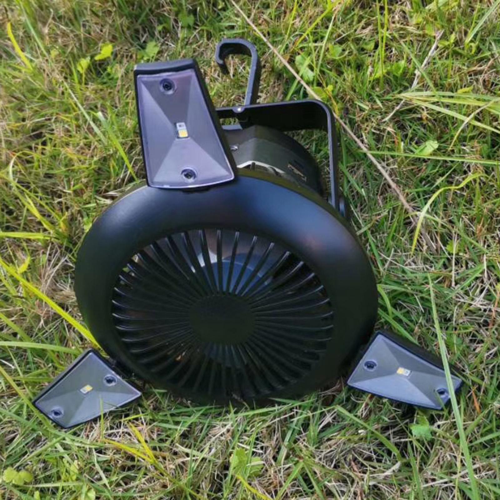 Solar Powered Tent Light Outdoor Camping Fan Lamp