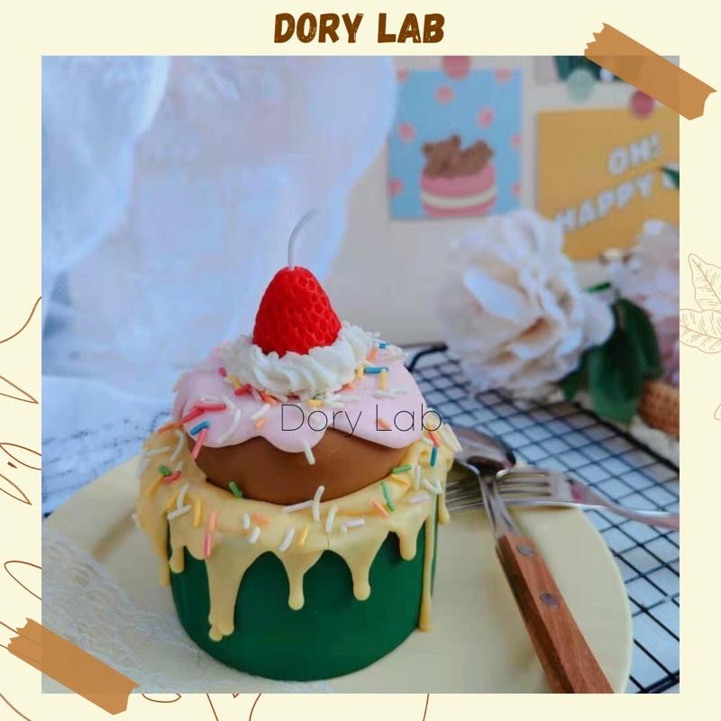 Nến Thơm Bánh Sinh Nhật 2 Tầng Dâu Tây Hàn Quốc - Dory Lab