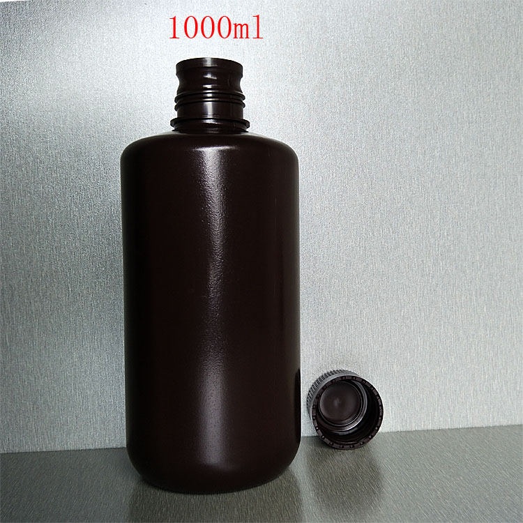 Chai nhựa, loại nâu HDPE, chai miệng hệp