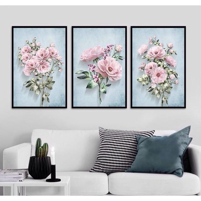 Tranh canvas decor, rực rỡ sắc hoa cho ngôi nhà thêm sức sống