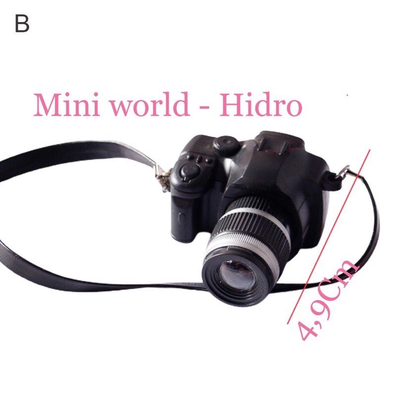 Máy chụp hình mini có đèn và nhạc. Mô hình máy chụp hình cho búp bê.