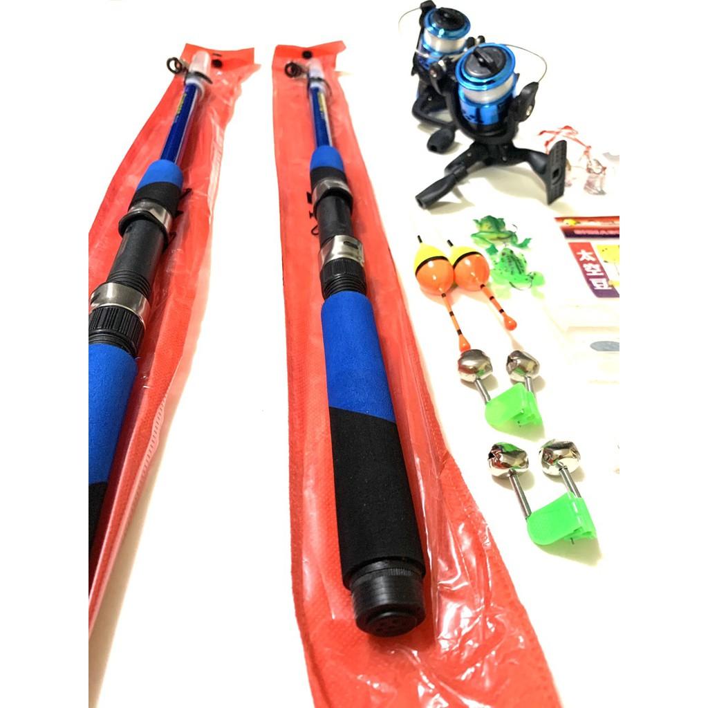 COMBO CẦN CÂU CÁ 2 CẦN 2 MÁY VÀ ĐỦ PHỤ KIỆN  COMBO CẦN CÂU 2 CẦN 2 MÁY