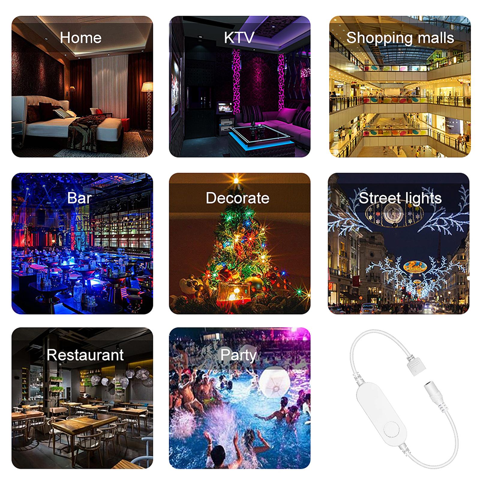 Tuya WiFi LED Controller Wireless Smart Controller with RGB Interface Strip Light Voice Control Compatible with Google Home & for Amazon Alexa IFTTT Smart Phones App Colors Adjust