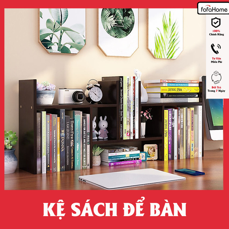 Kệ Sách Gỗ MDF Phủ Melanin Siêu Đẹp Để Bàn Đa Năng Điều Chỉnh Được Kích Thước Dễ Dàng Lắp Ghép Được Chọn Màu