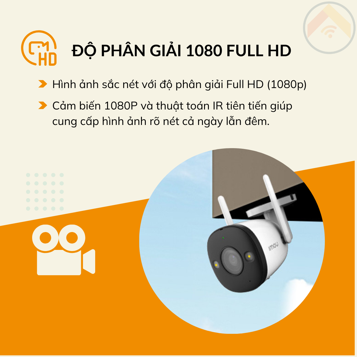 Hàng chính hãng Camera giám sát IMOU Bullet 2E-D F22FP kèm thẻ 32GB Wifi 2MP H264 đàm thoại 2 chiều