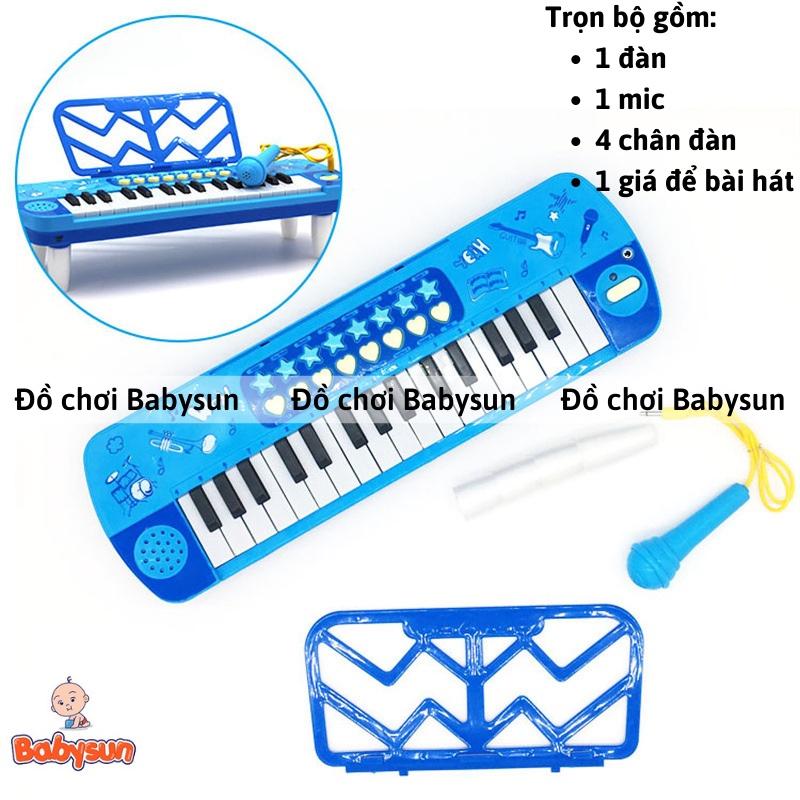 Đồ chơi đàn piano có micro cho bé trai, bé gái- có đèn nhạc âm thanh chuẩn