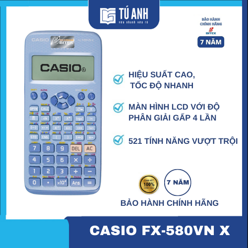 Máy Tính Casio Fx 580 Vn X Lựa Chọn Màu Sắc - Xanh