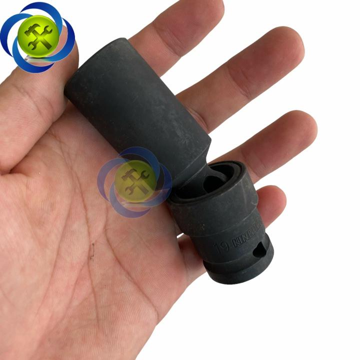 Tuýp 19mm lắc léo vặn bulong góc hẹp Kingtony 4A5519M loại 1/2