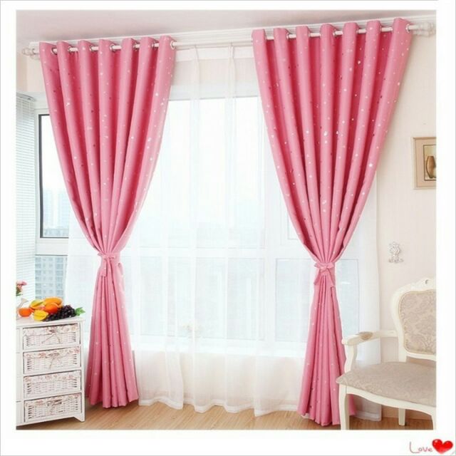Rèm cửa trang trí nhà cửa hình sao xinh kích thước