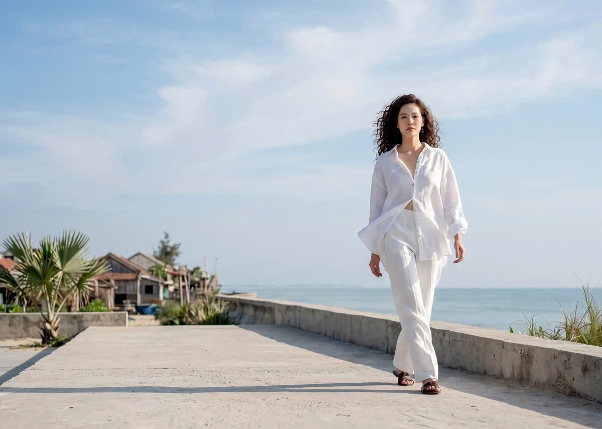 Áo Sơ Mi Oversize Linen Trắng Sương Top175 Thời trang Hity