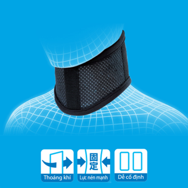 Đai nẹp cổ thoáng khí Breathable Neck Support từ thương hiệu Bonbone hàng đầu Nhật Bản