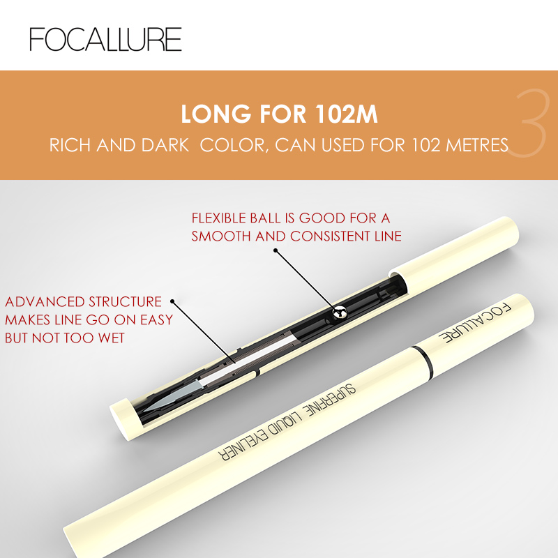 Bút kẻ mắt nước FOCALLURE superfine liquid eyeliner 0.5ml