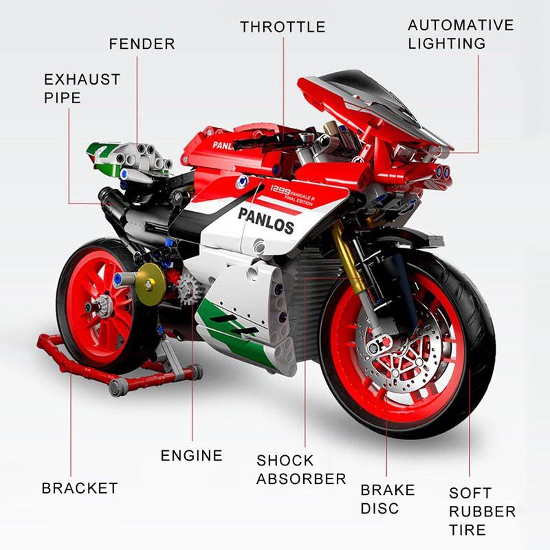 (Có Sẵn )đồ chơi Lắp ráp XE MOTO DUCATIS 1299 PANIGALER FINAL EDITION 672001