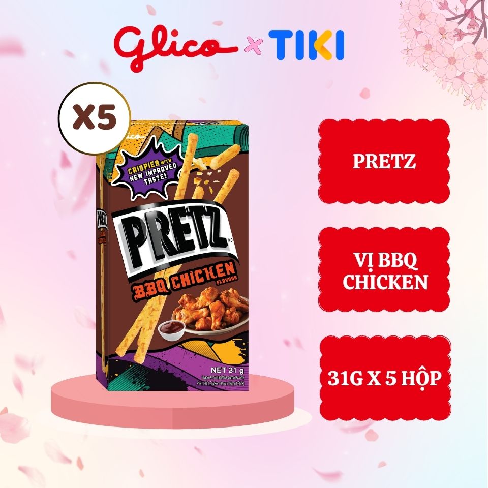 Bánh que nướng giòn vị gà nướng GLICO Pretz BBQ Chicken Flavour
