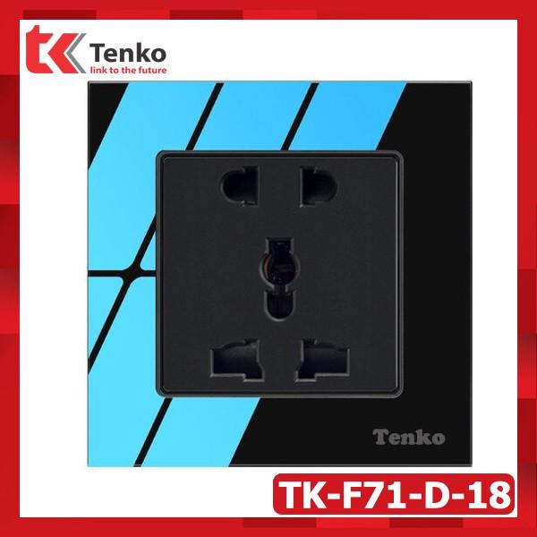 Ổ Cắm Đôi 3 Chấu Âm Tường Mặt Kính Cường Lực Cao Cấp TK-F71-D-18 Màu Vàng