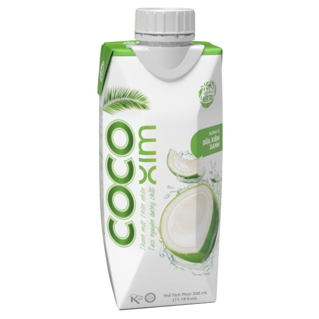 Thùng 12 Hộp Nước Dừa Cocoxim Xanh (330ml x12 Hộp)