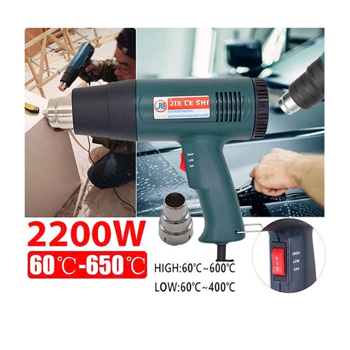 Máy Khò Nhiệt Công Suất Lớn 2000W– Bọc Dán Decal, Màng Co, Đóng Gói Hàng Hóa