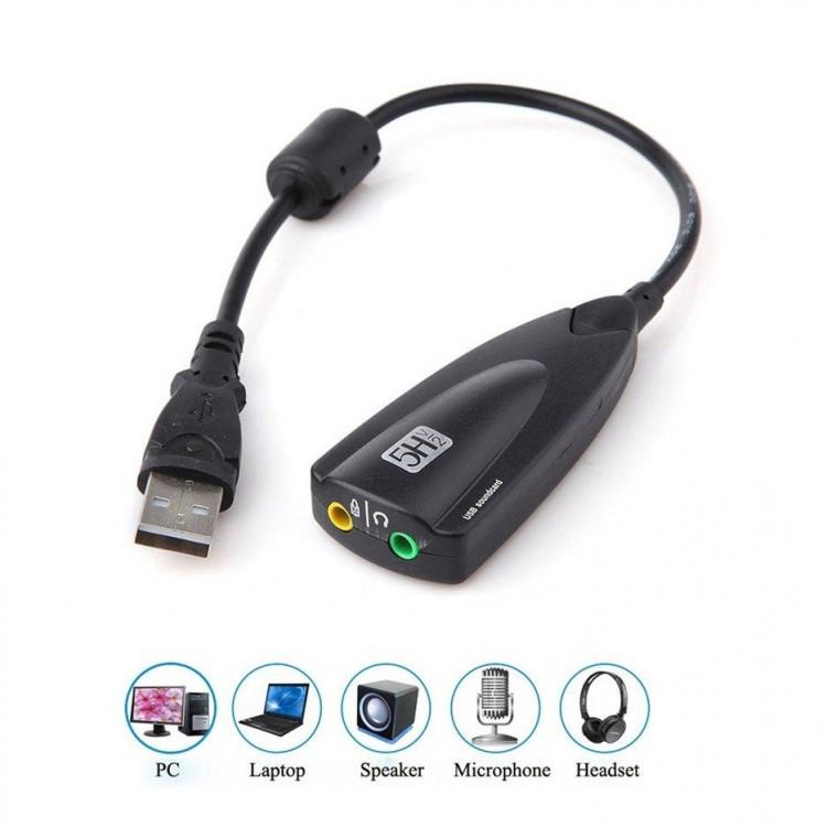 Usb Soundcard Âm Thanh 3D Cực Hay Chuẩn 7.1 5HV2