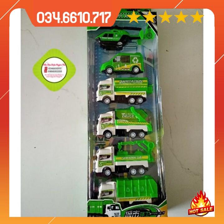 Set 6 ô tô và máy mô hình công trình xây dựng cho bé, đồ chơi cho bé thoả sức sáng tạo