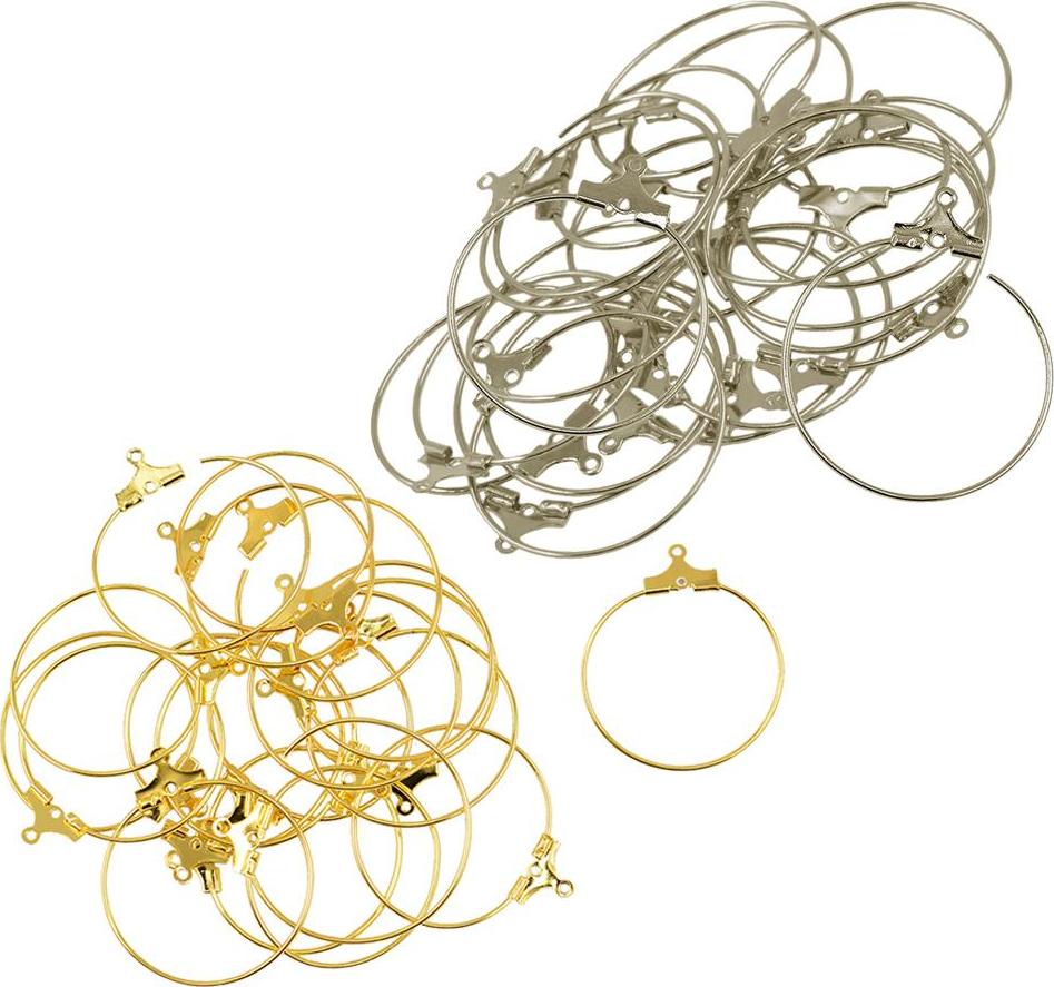 40 chiếc Chiếu Trúc Hạt Vòng Vòng Bông Tai Tai Dây Trang Sức Làm Cho Những Phát Hiện TỰ LÀM Bằng Đồng