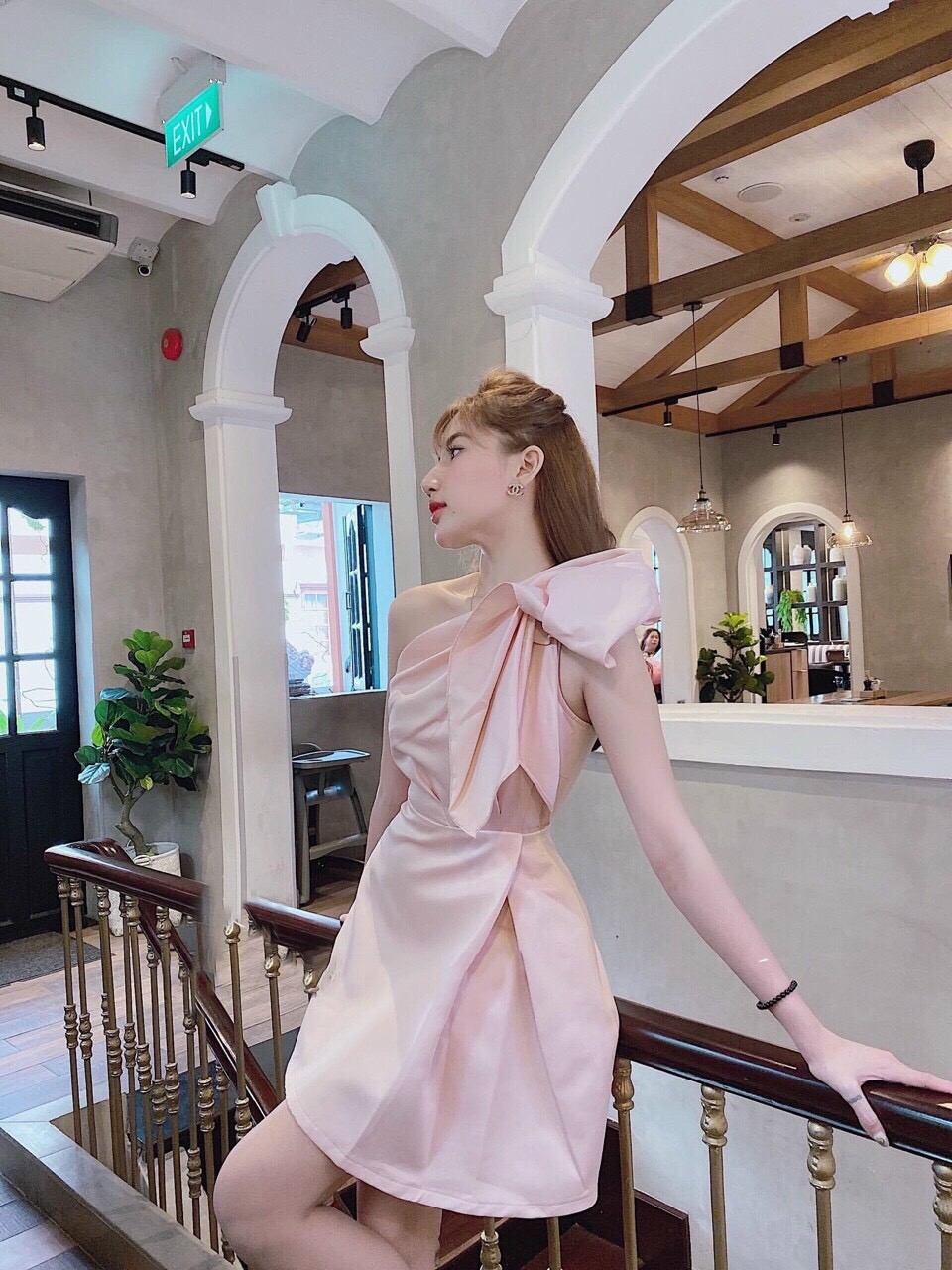 Đầm xòe dự tiệc lệt vai tiểu thư NT8232