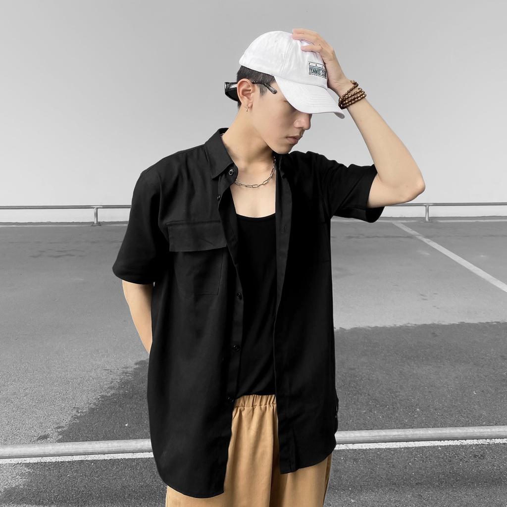 Áo sơ mi cộc tay Pocket, Áo sơmi basic unisex túi ngực, Local Brand ODIN CLUB