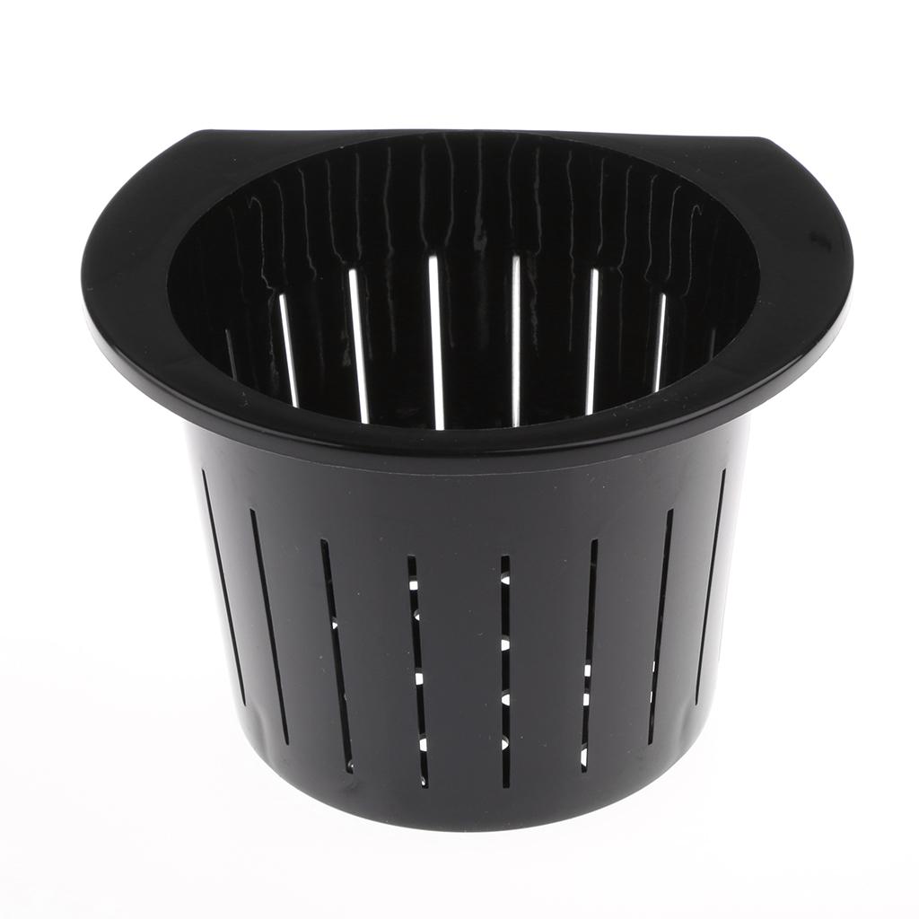 2pcs Garden Self Watering Plant Flower Pot Wall Hanging Planter L white