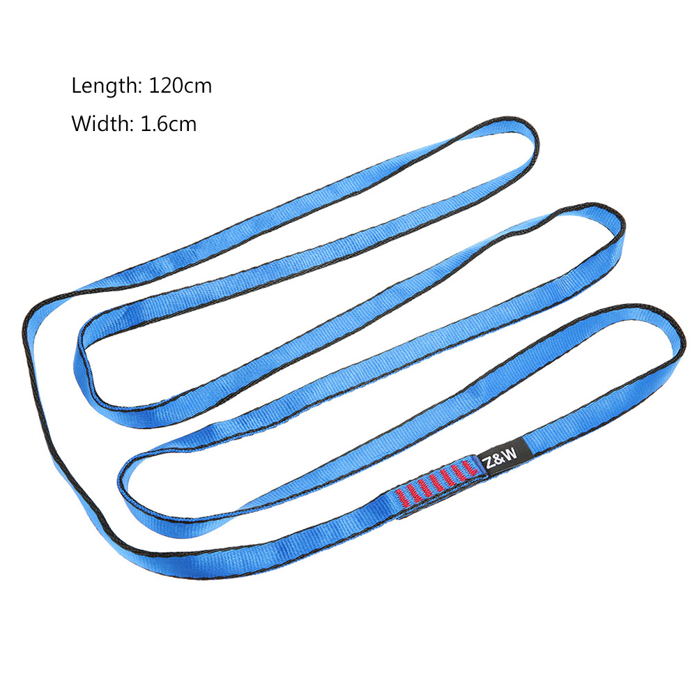 Dây đai phẳng leo núi nylon, thích hợp cho leo núi đá ngoài trời, leo núi, thám hiểm hang động, cứu hộ, vv