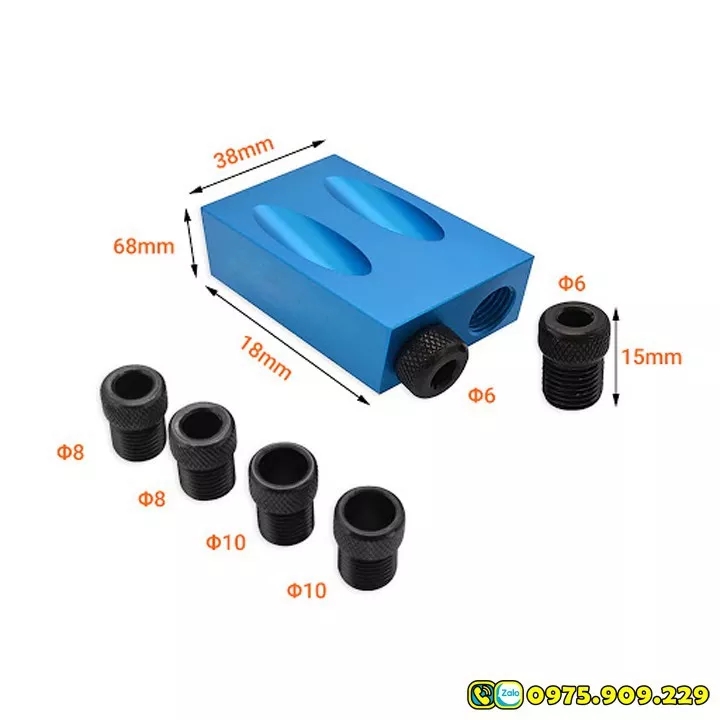 Bộ cữ giúp khoan chéo khoan xiên 6-10mm 7 món TB62