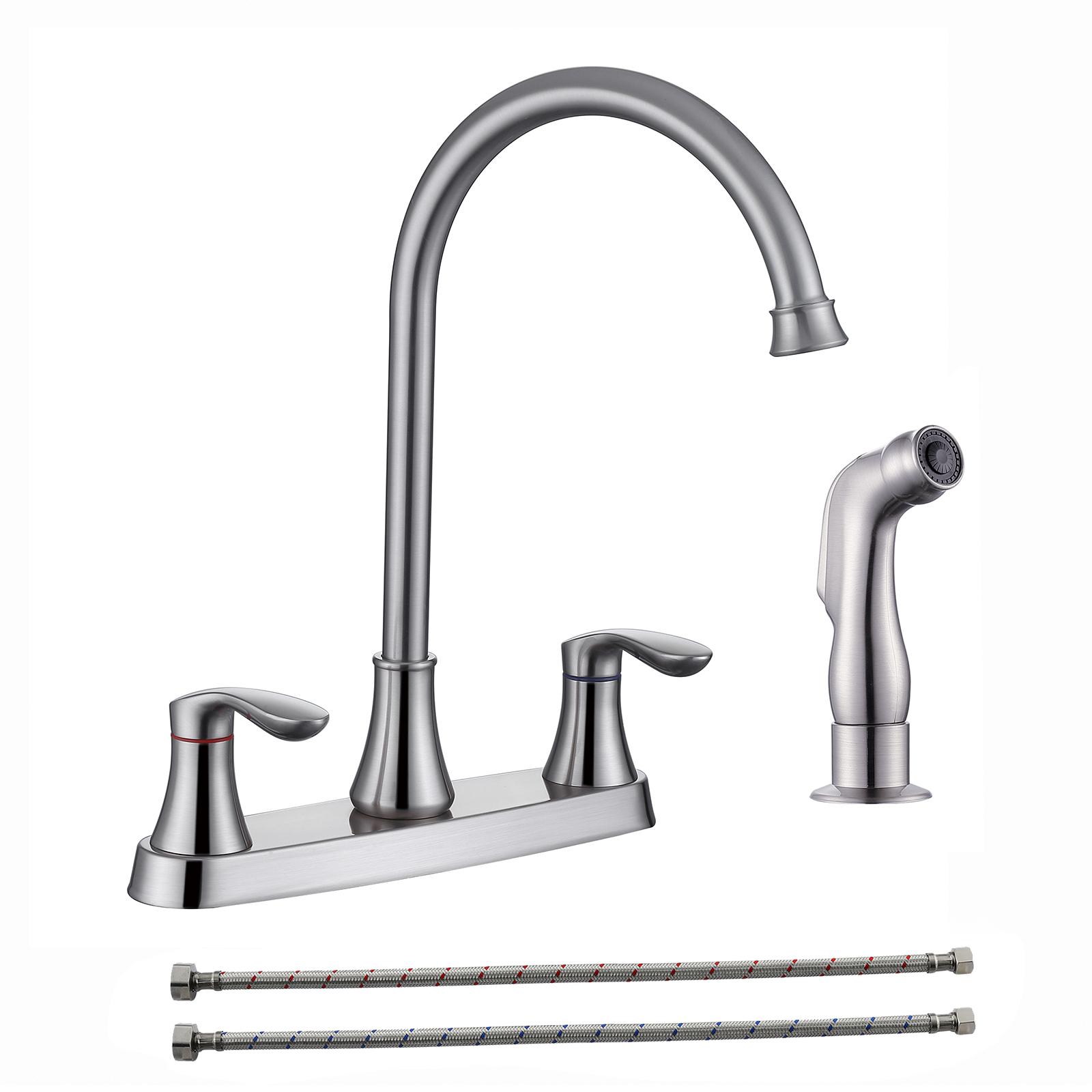 Vòi bếp tay cầm sang trọng có 2 chế độ nóng & lạnh xoay 360 ​​độ với vòi phun cho bồn bếp, bồn rửa mặt