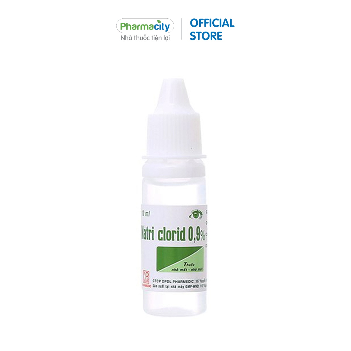 Nước muối nhỏ mắt, mũi Natri Clorid 0.9% (10ml)