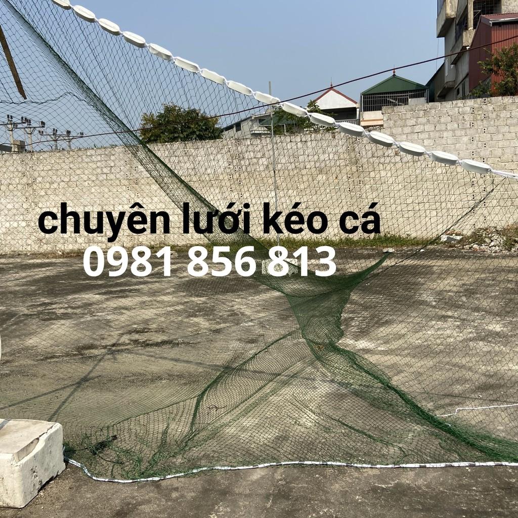 Lưới vét ao hồ - Lưới kéo biển bằng dù Thái xịn dài 120m cao 5m túi 12 sợi 21 siêu to mắt 6cm hàng đặt đặc biệt