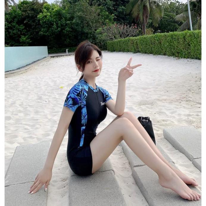 Áo bơi liền thân nữ phối màu trẻ trung hợp thời trang YouYou 19180