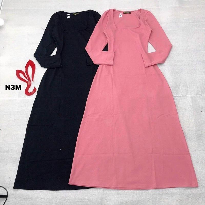 ĐẦM THUN MAXI TAY DÀI VỀ ĐỦ MÀU LUÔN NHA CẢ NHÀ .