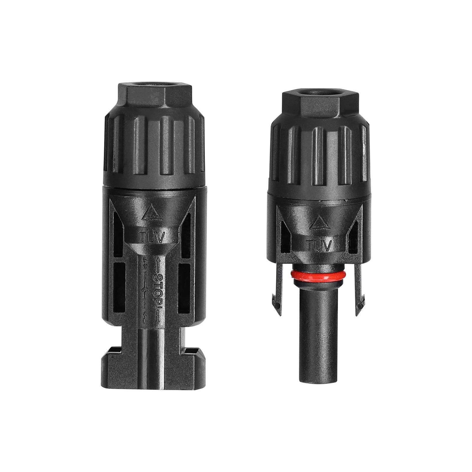 50 PairsĐầu nối năng lượng mặt trời Nam/Nữ Đầu nối cáp bảng điều khiển năng lượng mặt trời Thiết bị đầu cuối IP67 Chống nước cho cáp PV 2.5/4/6mm2