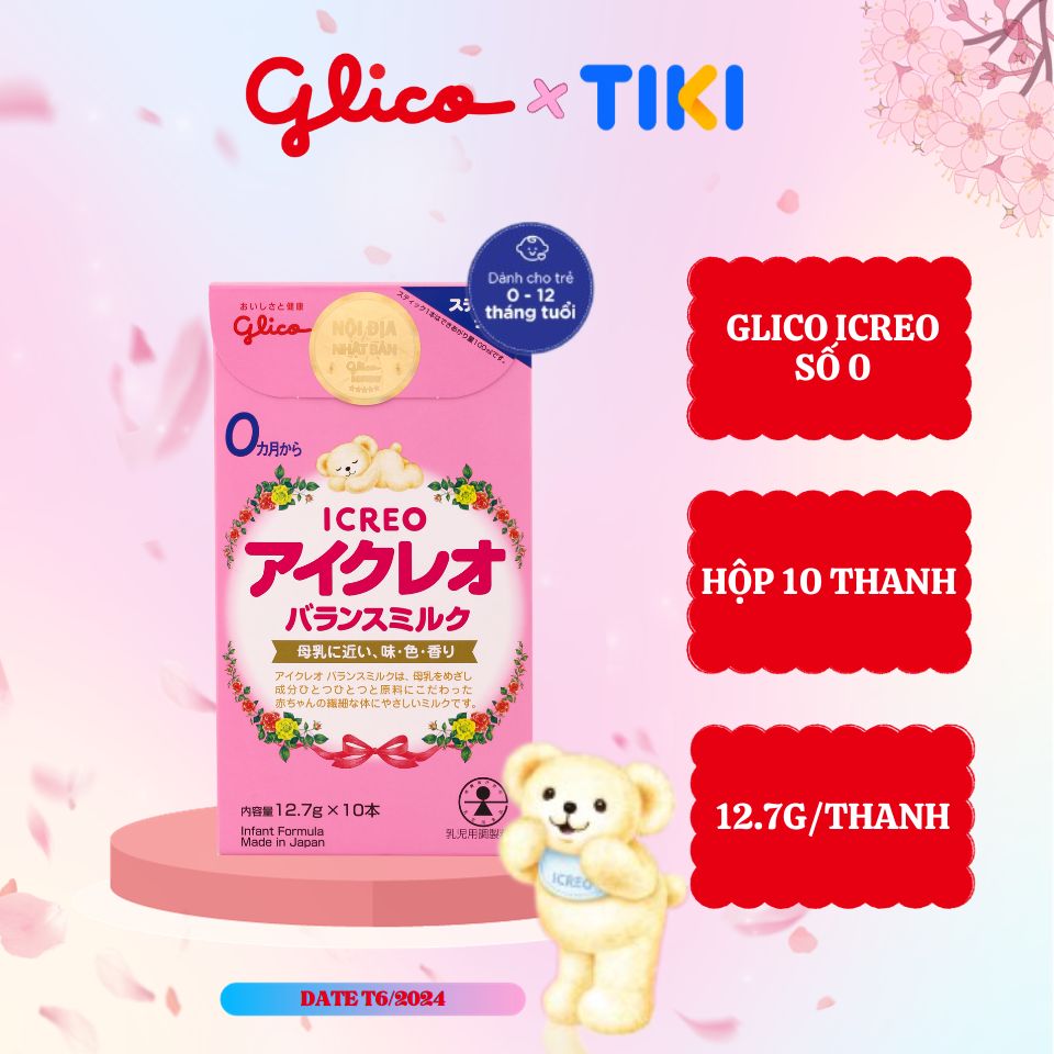 Sữa Glico Icreo Balance Milk (Icreo Số 0) - Hộp 10 Thanh Tiện Dụng