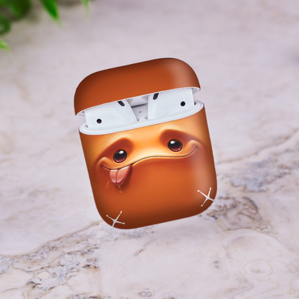 Miếng dán skin chống bẩn cho tai nghe AirPods in hình thiết kế - atk191 (bản không dây 1 và 2)