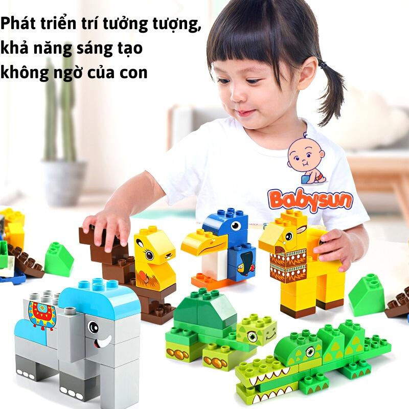 Mô hình lắp ráp con vật 3D, đồ chơi xếp hình sáng tạo 102 chi tiết