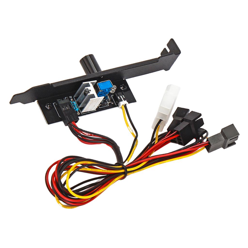 2xCooler Cooling Fan Controller 3 Channels 3pin PC 12V Power PCI Bracket