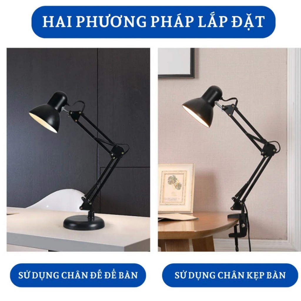 Đèn học PIXAR Bóng LED để bàn hoặc Kẹp chống cận thị Mắt Việt 025 tiết kiệm điện năng, bảo vệ thị lực