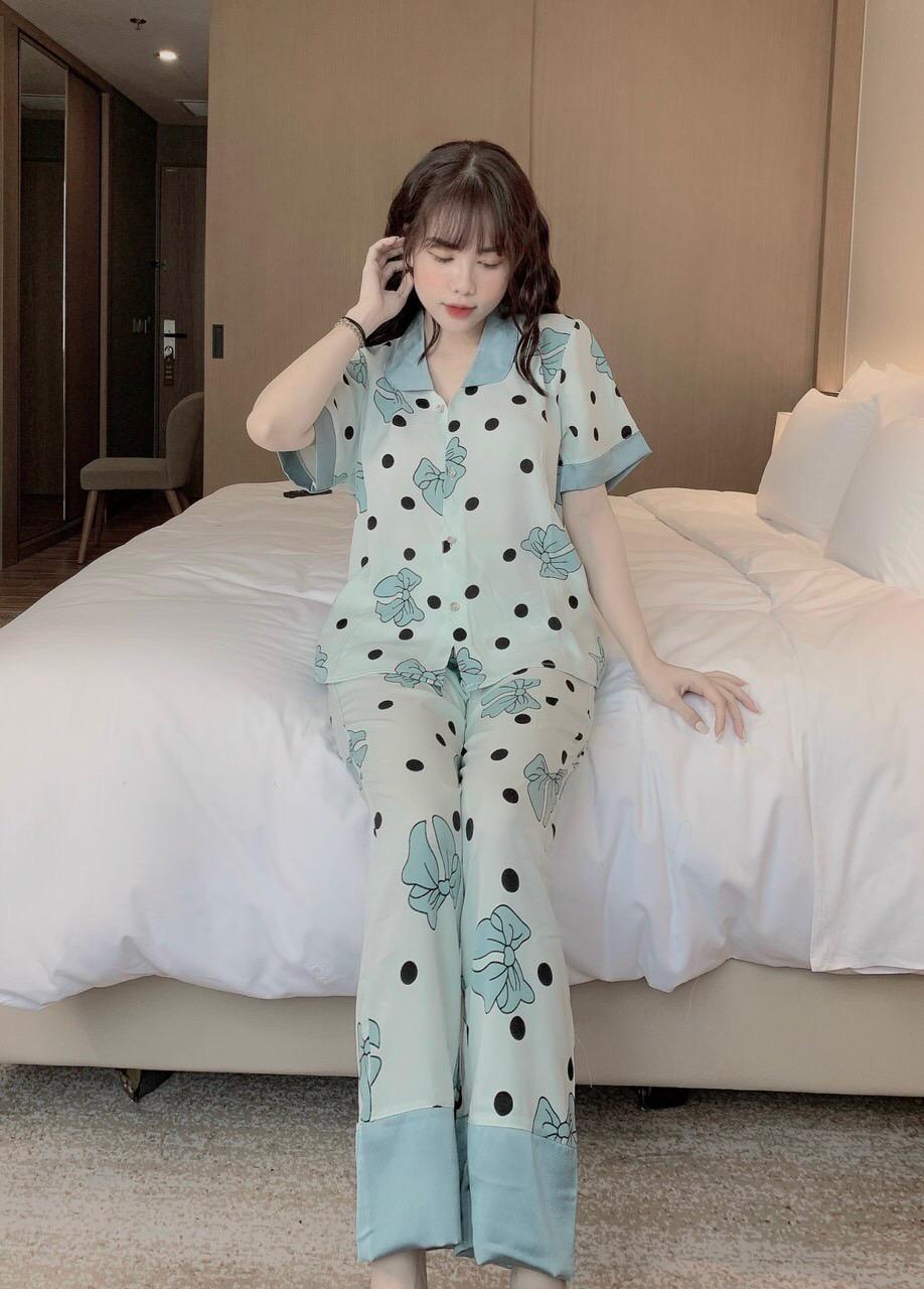 Đồ bộ lụa mềm tay ngắn quần dài - 06, 06