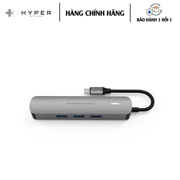 [HÀNG CHÍNH HÃNG] Cổng chuyển đổi cho MacBook, Ultrabook, Chromebook, PC &amp; USB-C devices HyperDrive 4K HDMI 6-in-1 USB-C